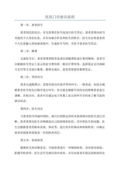 医院门诊就诊流程