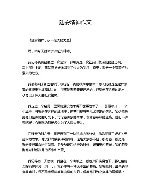 廷安精神作文