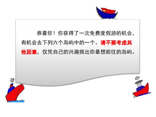 职业生涯规划之兴趣岛幻灯片