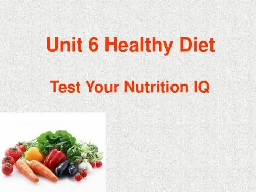 牛津上海版英语九上Uint 6《Healthy diet》ppt课件1