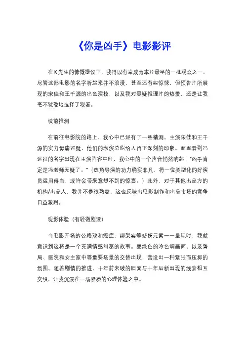 《你是凶手》电影影评