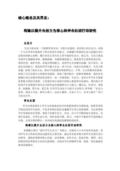 核心概念及其界定