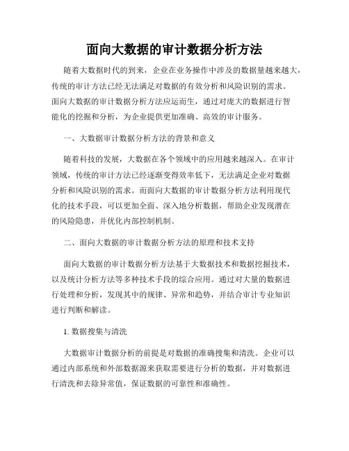 面向大数据的审计数据分析方法