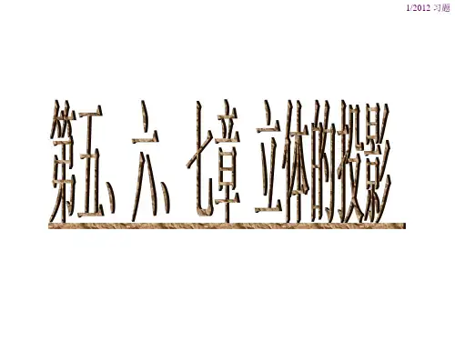 习题-第五、六、七章立体的投影 (2)