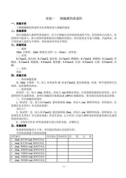 细胞生物学课后练习题及答案