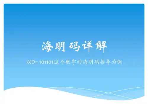 海明码例举详解