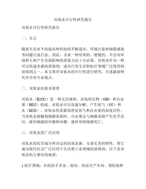 双氧水可行性研究报告
