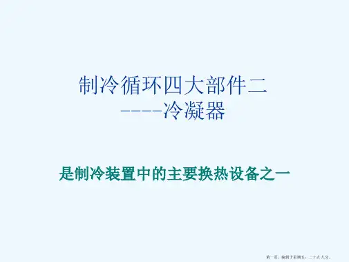 蒸汽压缩式制冷循环四大部件之二 冷凝器
