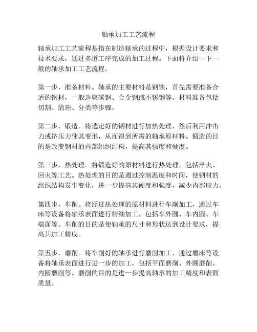 轴承加工工艺流程