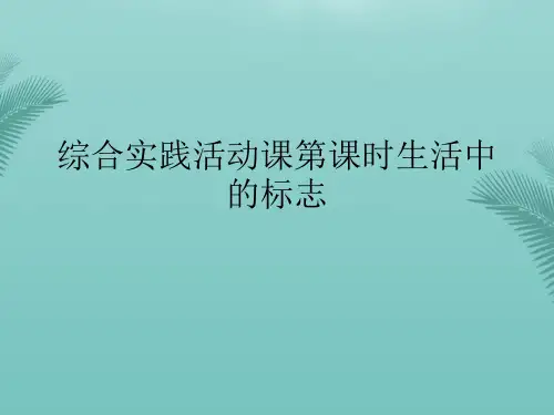 【推荐】综合实践活动课时生活中的标志.文档PPT