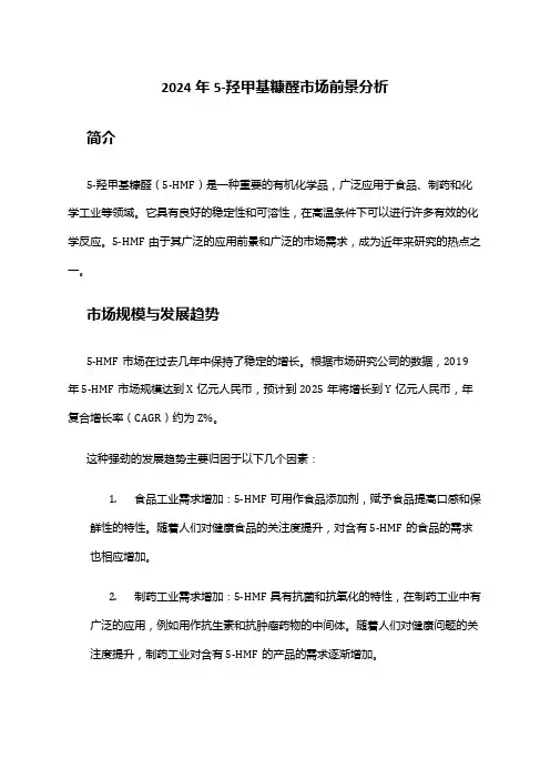 2024年5-羟甲基糠醛市场前景分析