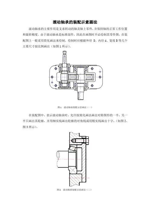 滚动轴承的装配示意画法