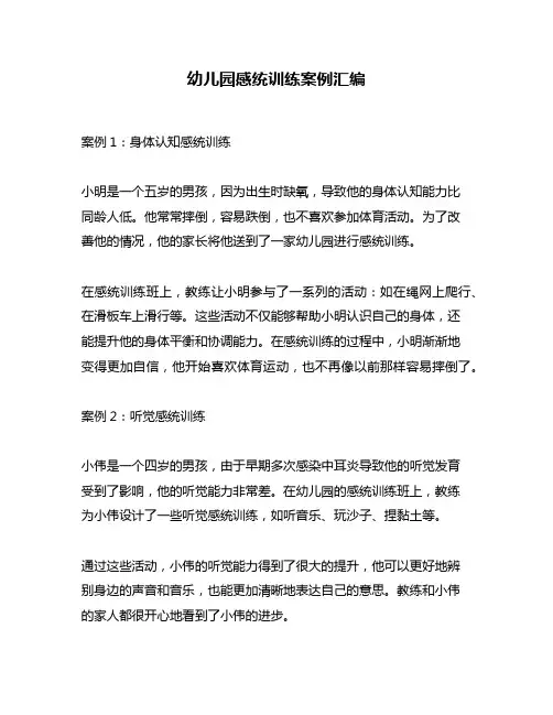 幼儿园感统训练案例汇编