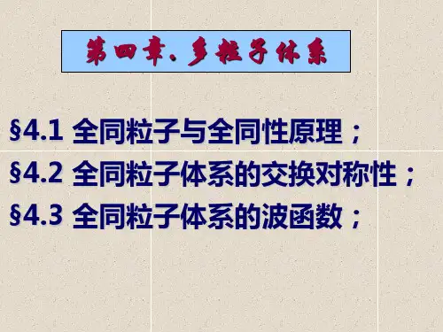 第4章-2.全同粒子体   西南大学量子力学PPT(考试必备)