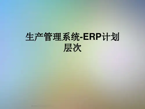 生产管理系统-ERP计划层次