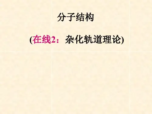 分子结构4-杂化轨道理论