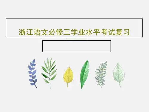 浙江语文必修三学业水平考试复习PPT文档179页