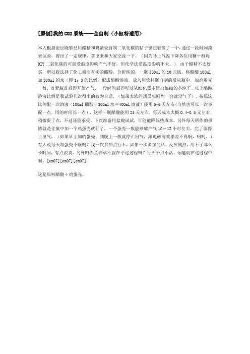 CO2系统——全自制