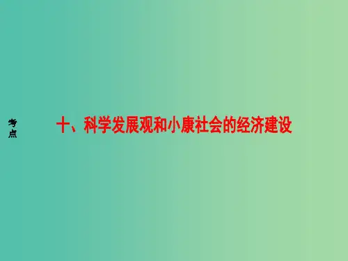 浙江学考2018高三政治一轮复习第4单元发展社会主义市抄济十科学发展观和械社会的经济建设课件新人教版