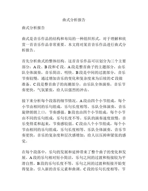 曲式分析报告