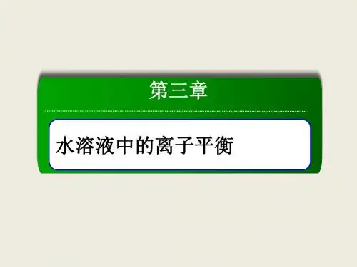 3-2-1水的电离和溶液的酸碱性PPT69张
