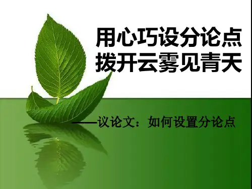 设置分论点课件