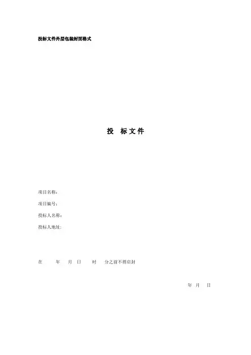 投标文件外层包装封面格式.doc