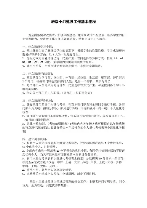 班级小组建设流程