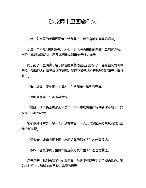 张家界十里画廊作文