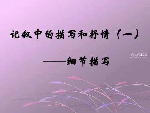 记叙中的描写和抒情——细节描写