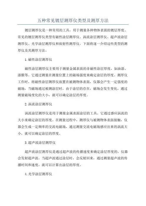 五种常见镀层测厚仪类型及测厚方法