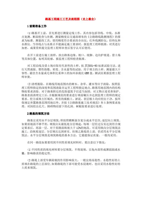 路基工程施工工艺及流程图(史上最全)