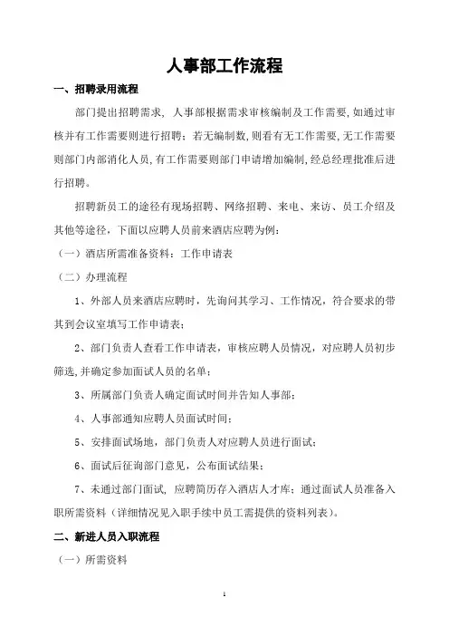 人事部工作流程