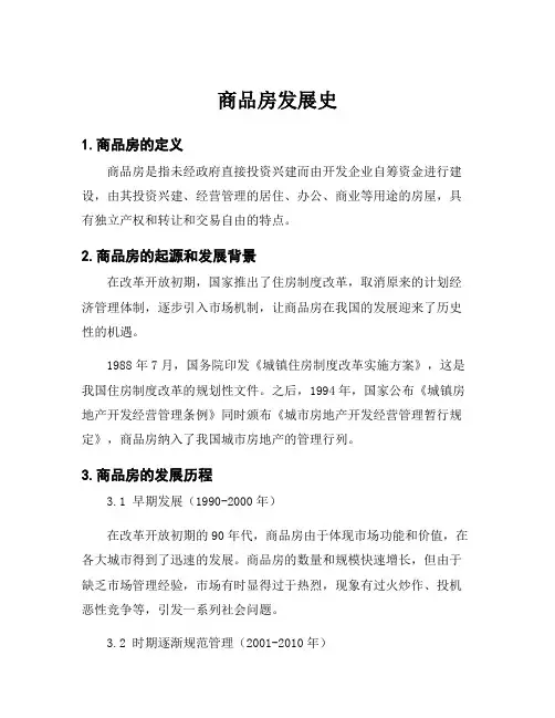 商品房发展史
