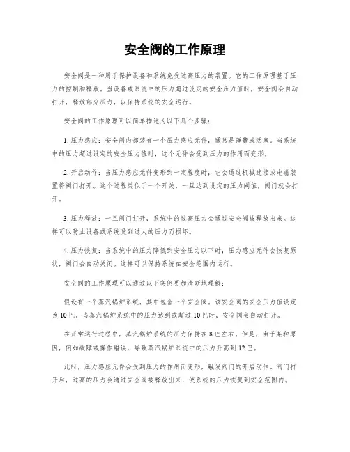 安全阀的工作原理
