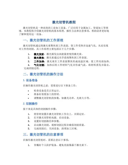 激光切管机教程