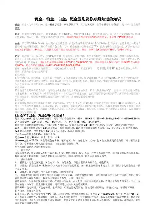 K24金和千足金,万足金有什么区别？.doc