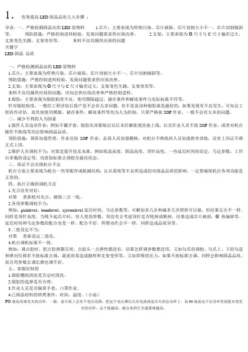 提高固晶品质注意事项