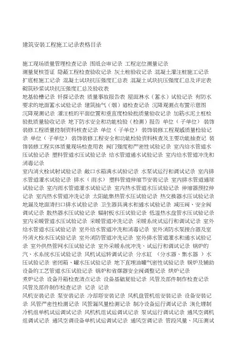 建筑施工记录表格(填写范例)2.3