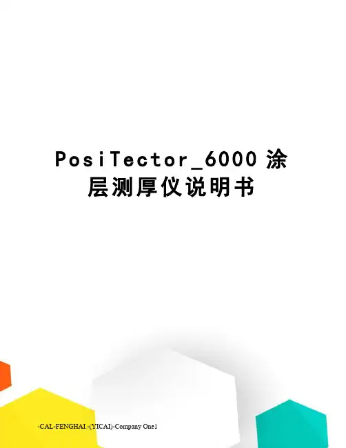 PosiTector_6000涂层测厚仪说明书