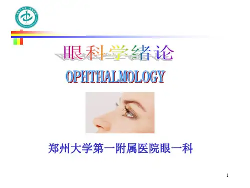 眼科学绪论PPT课件