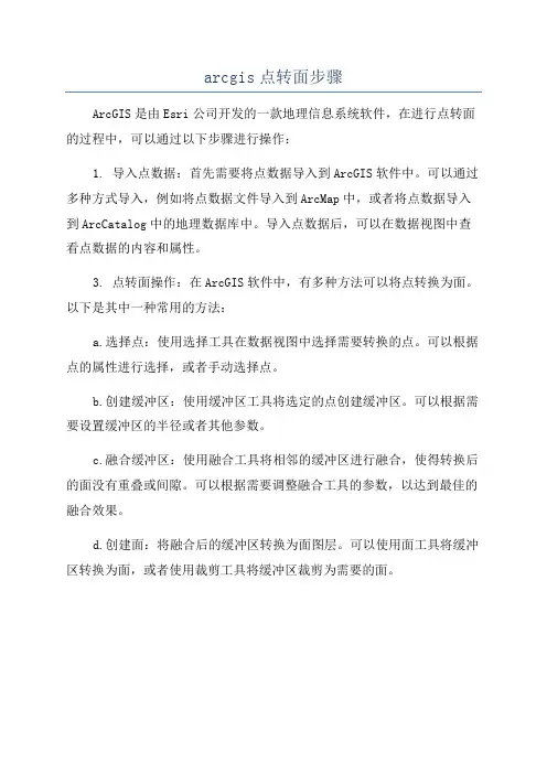 arcgis点转面步骤