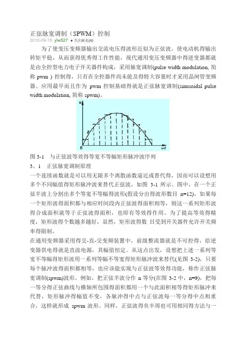 正弦脉宽调制(SPWM)控制