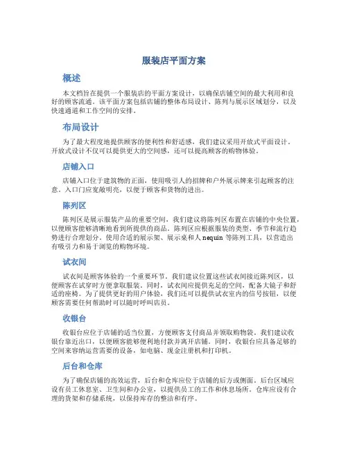 服装店平面方案