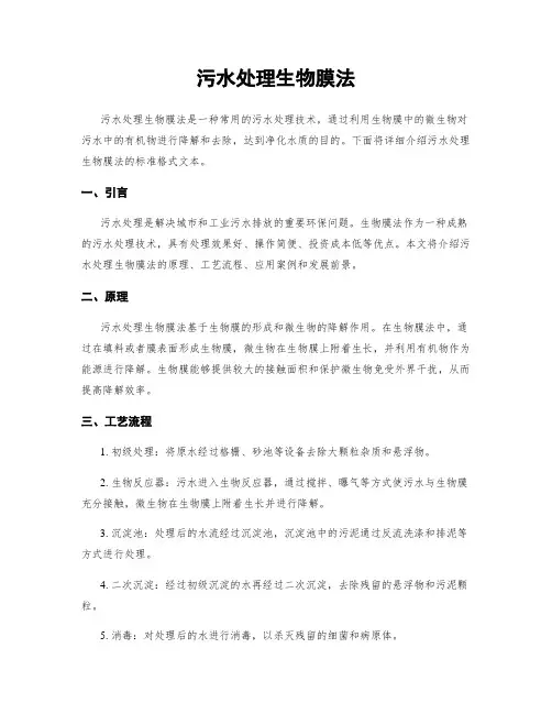 污水处理生物膜法