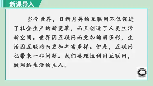 部编版道德与法治八年级上册第二课 网络生活新空间 课件