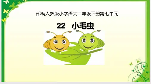 《小毛虫》25张精品课件ppt(完美版)部编人教版版语文二年级下册
