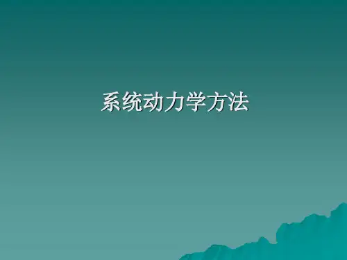 第九讲系统动力学--2013
