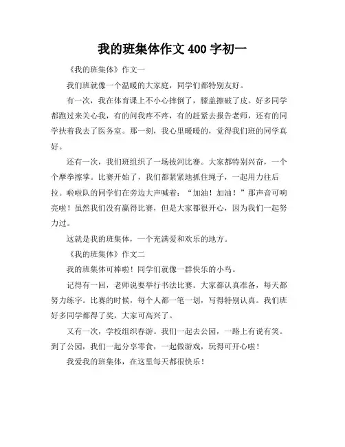 我的班集体作文400字初一