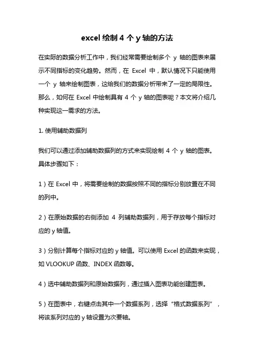 excel绘制4个y轴的方法